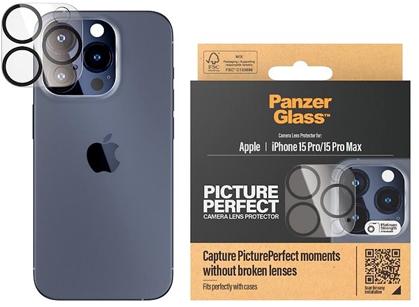Üvegfólia PanzerGlass Camera Protection Apple iPhone 15 Pro / Pro Max üvegfólia ...