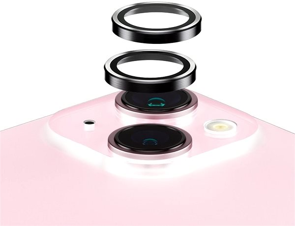 Kamera védő fólia PanzerGlass Camera Protection Rings Apple iPhone 15 / Plus üvegfólia - Hoops Rings ...