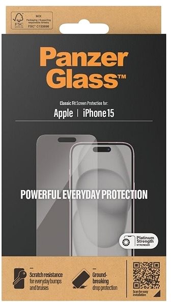 Üvegfólia PanzerGlass Apple iPhone 15 üvegfólia ...