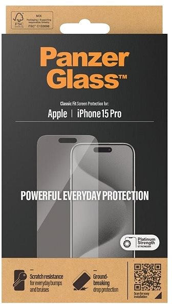 Üvegfólia PanzerGlass Apple iPhone 15 Pro üvegfólia ...