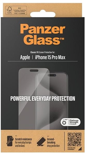 Üvegfólia PanzerGlass Apple iPhone 15 Pro Max üvegfólia ...