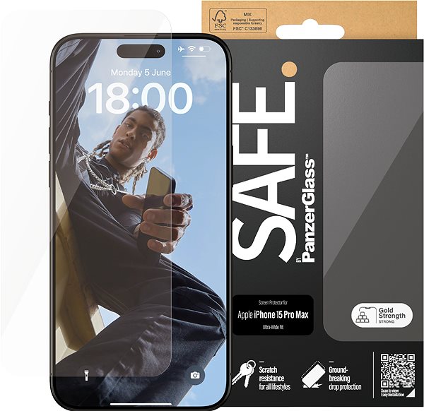 Ochranné sklo SAFE. by PanzerGlass Apple iPhone 15 Pro Max ...