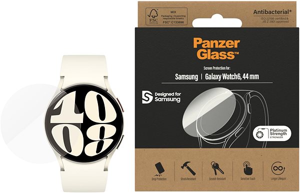 Üvegfólia PanzerGlass Samsung Galaxy Watch6 üvegfólia - 44mm ...
