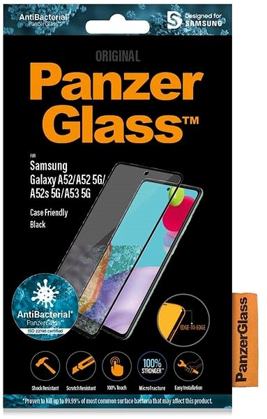 Glass Screen Protector PanzerGlass Samsung Galaxy A25 5G with installation frame Packaging/box