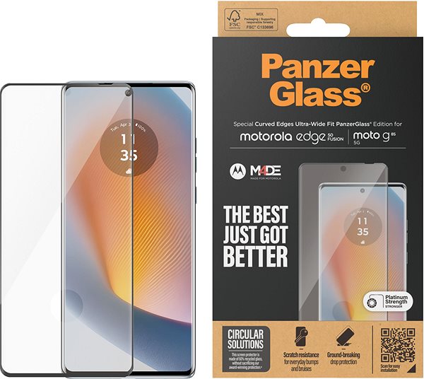 Glass Screen Protector PanzerGlass Motorola Moto Edge 50 Fusion / Moto G85 5G ...