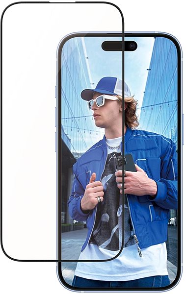 Glass Screen Protector PanzerGlass Aluminum Apple iPhone 16/15 with installation frame ...