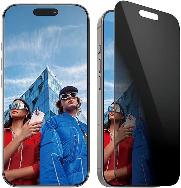 Glass Screen Protector PanzerGlass Privacy Apple iPhone 16 Pro with installation frame ...