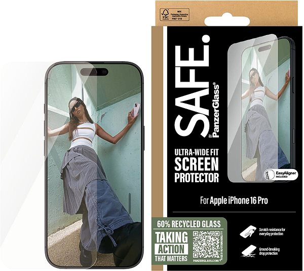 Glass Screen Protector PanzerGlass SAFE Apple iPhone 16 Pro ...