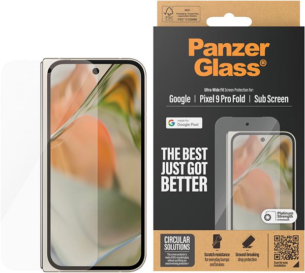 Glass Screen Protector PanzerGlass Google Pixel 9 Pro Fold ...