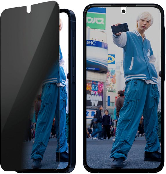 Glass Screen Protector PanzerGlass Privacy Samsung Galaxy A56 5G with installation frame ...