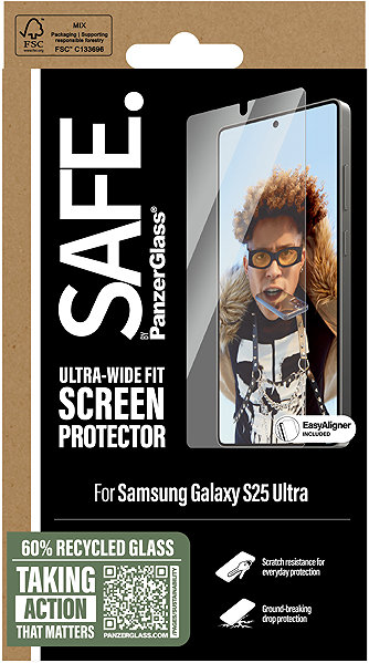 Glass Screen Protector PanzerGlass SAFE Samsung Galaxy S25 Ultra with installation frame ...
