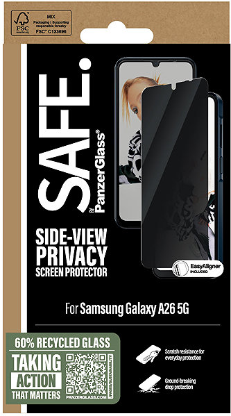 Glass Screen Protector PanzerGlass SAFE Privacy Samsung Galaxy A26 5G ...