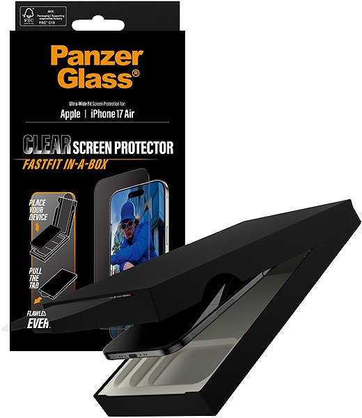 Glass Screen Protector PanzerGlass Apple iPhone Air with dust-free application box ...