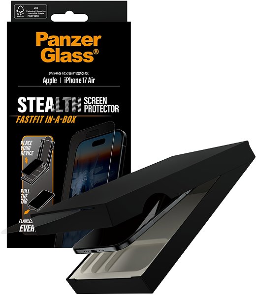 Glass Screen Protector PanzerGlass Apple iPhone Air with installation frame ...
