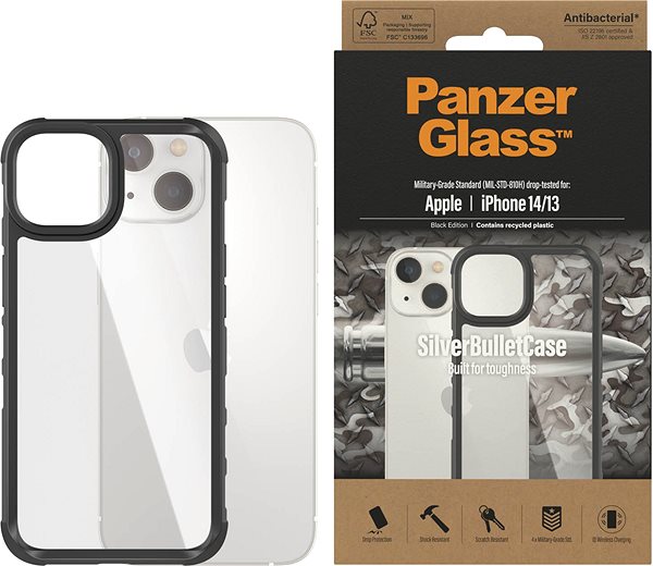 Telefon tok PanzerGlass SilverBulletCase Apple iPhone 2022 6.1
