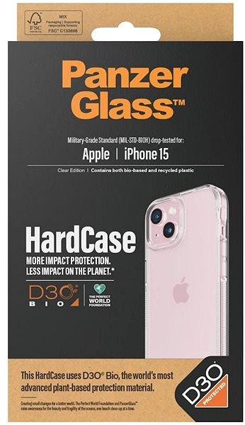 Kryt na mobil PanzerGlass HardCase Apple iPhone 15 s ochranou vrstvou D3O ...