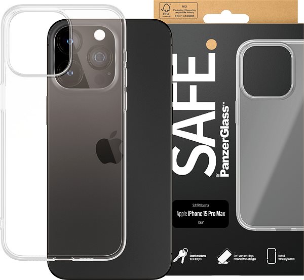 Kryt na mobil SAFE. by PanzerGlass Case for Apple iPhone 15 Pro Max kryt telefónu ...