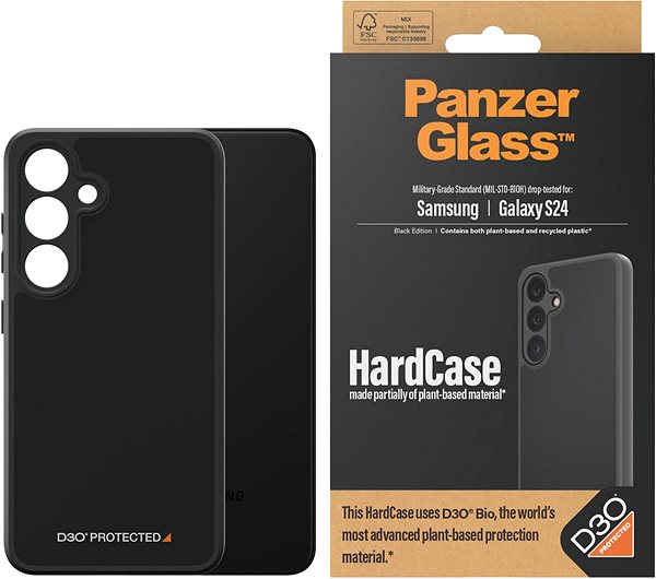 Handyhülle PanzerGlass HardCase D30 Samsung Galaxy S24 (Black edition) ...