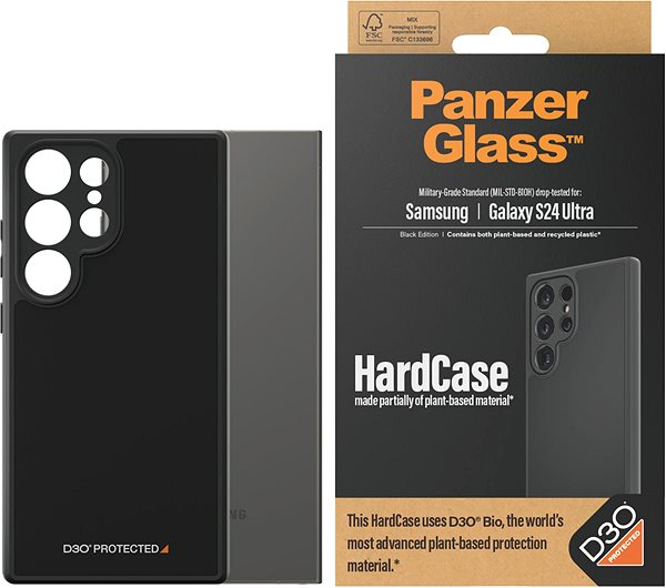 Telefon tok PanzerGlass Samsung Galaxy S24 Ultra (Black edition) HardCase D30 tok ...