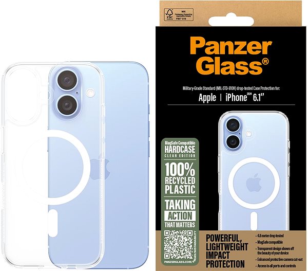 Handyhülle PanzerGlass Hülle Apple iPhone 16 HardCase MagSafe ...