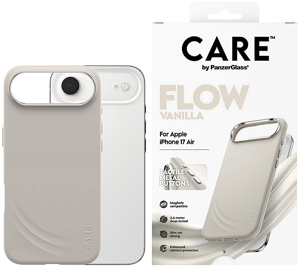 Handyhülle PanzerGlass CARE Abdeckung Apple iPhone 17 Air Flow MagSafe Vanilla ...