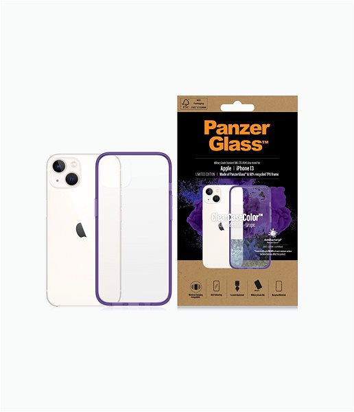 Kryt na mobil PanzerGlass ClearCaseColor Apple iPhone 13 Grape (fialový – Grape) ...