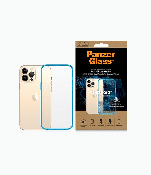 Telefon tok PanzerGlass ClearCaseColor Apple iPhone 13 Pro Max (kék - Bondi Blue) ...