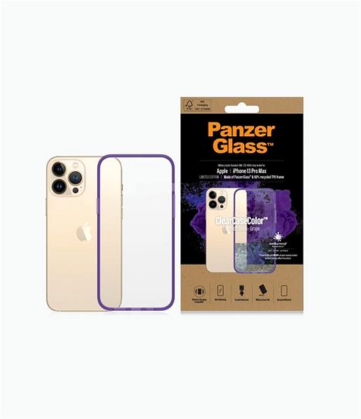 Handyhülle PanzerGlass ClearCaseColor Apple iPhone 13 Pro Max (lila - Weintraube) ...