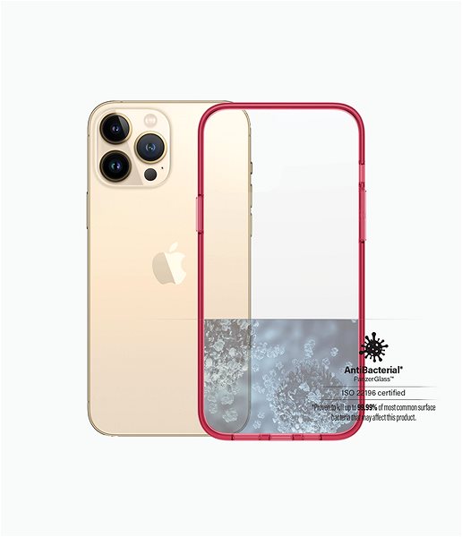 Telefon tok PanzerGlass ClearCaseColor Apple iPhone 13 Pro Max (piros - Strawberry) ...