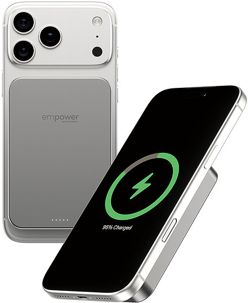 Power Bank PanzerGlass Empower wireless Qi2 powerbank 10000 mAh, MagSafe, grey, hlic body ...
