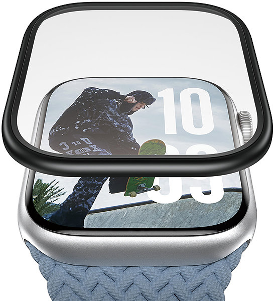 Glass Screen Protector PanzerGlass Apple Watch 11/10 42 mm with metal frame ...