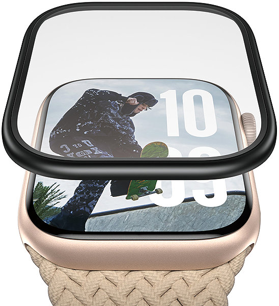 Glass Screen Protector PanzerGlass Apple Watch 11/10 46 mm with metal frame ...
