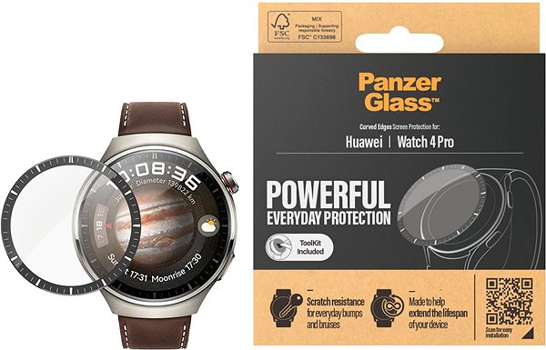 Üvegfólia PanzerGlass Huawei Watch 4 Pro üvegfólia ...
