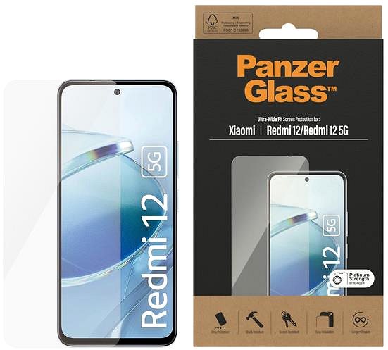Üvegfólia PanzerGlass Xiaomi Redmi 12/12 5G üvegfólia ...