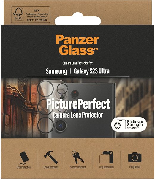 Kamera védő fólia PanzerGlass Camera Protector Samsung Galaxy S23 Ultra ...