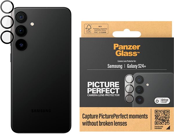 Kamera védő fólia PanzerGlass Samsung Galaxy S24+ kamera védő fólia ...