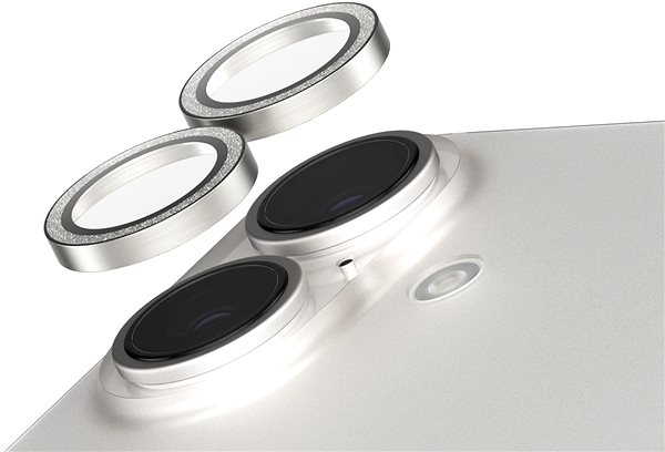Kamera védő fólia PanzerGlass SAFE Camera Apple iPhone 16/16 Plus ezüst csillámos HoOps ...