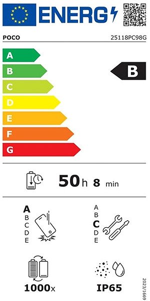 Handy POCO M8 5G Energielabel