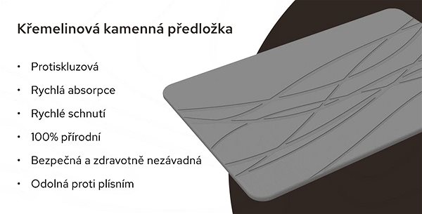 Koupelnová předložka Křemelinová předložka do koupelny šedá 60×39 ...