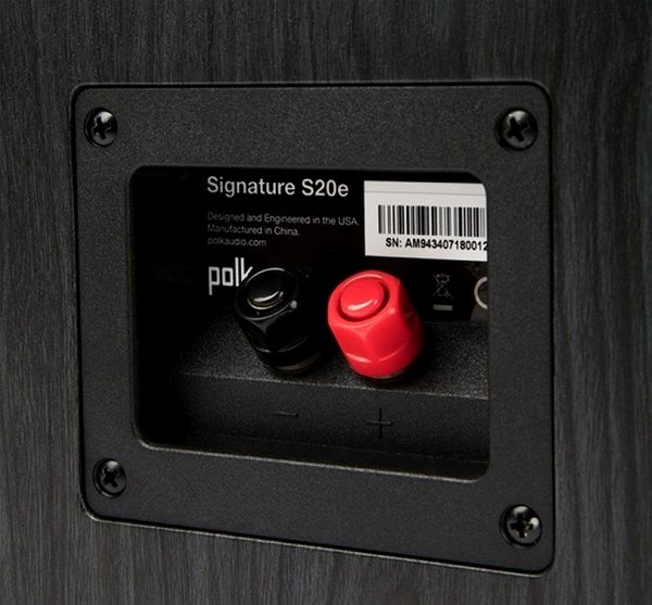 Hangfal Polk Audio Signature S20e Black Csatlakozási lehetőségek (portok)