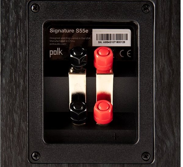 Reproduktor Polk Audio Signature S55e Black (1 ks) Možnosti pripojenia (porty)