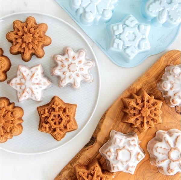 Baking Mould NW Frozen Baking Mould for Mini Cakes, Snowflakes 6 pcs ...