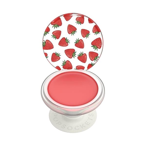 Phone Holder PopSockets Gen.2 PopLips, Strawberry Feels, with Lip Balm, Strawberry Features/technology