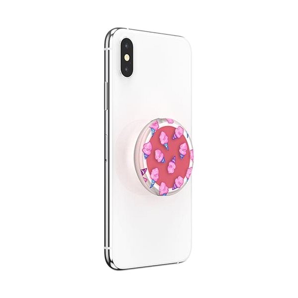 Phone Holder PopSockets Gen.2 PopLips, 100% Cotton Candy, with Lip Balm, Cotton Candy Features/technology