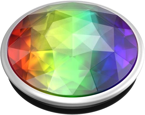Držiak na mobil PopSockets PopGrip Gen.2, Disco Crystal Rainbow, 3D disko guľa dúhová Lifestyle