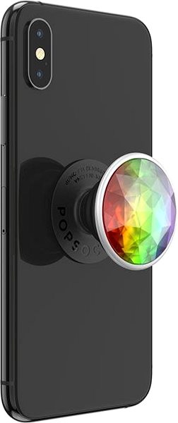 Telefontartó PopSockets PopGrip Gen.2, Disco Crystal Rainbow, 3D szivárvány diszkó gömb Jellemzők/technológia