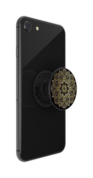 Handyhalterung PopSockets PopGrip Gen.2 - Ajna - Goldenes Mandala auf schwarzem Hintergrund Mermale/Technologie