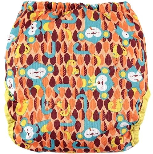 Diaper Pop-in Growing Diaper AIO Popper bamboo Monkey .
