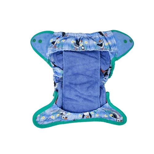 Diaper Pop-in Growing Diaper AIO Popper bamboo Puffin .