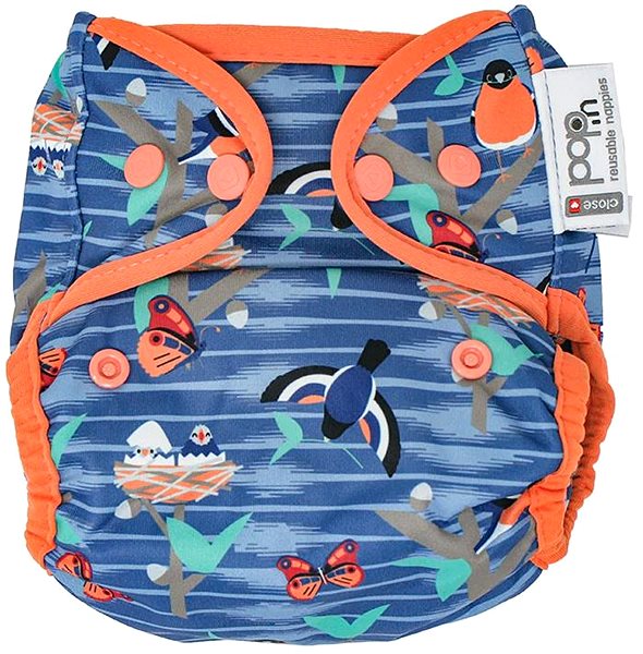 Diaper Pop-in Growing Diaper AIO Popper bamboo Twilight Garden .